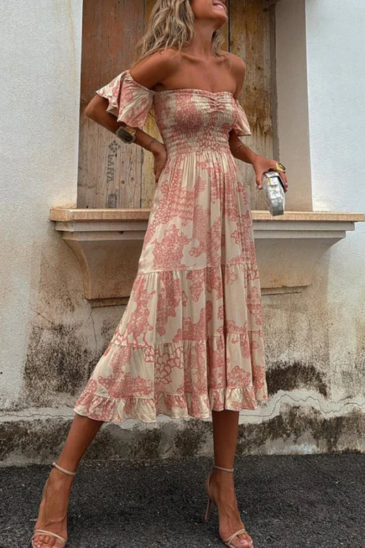 Off-Shoulder Ruffle Dress