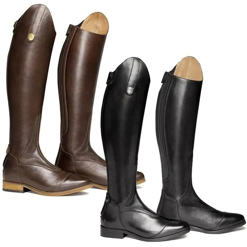 Women's Knee High Smooth Leather Riding Boots