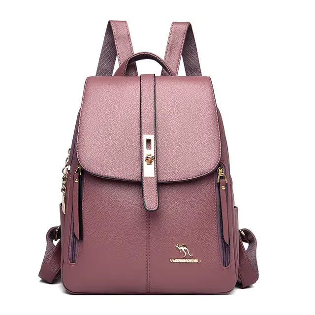Fashion Leather Backpacks for Women and Girls