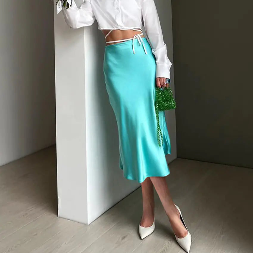 High-Waist A-Line Skirt