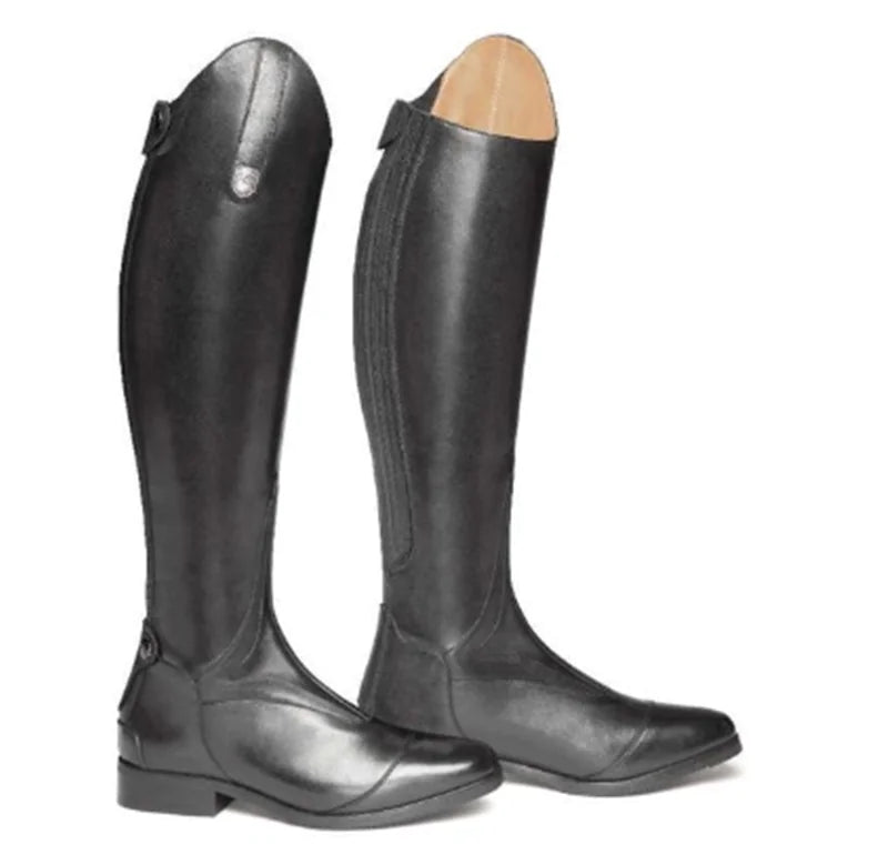Women's Knee High Smooth Leather Riding Boots