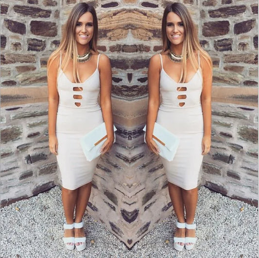 2019 New Sexy Bodycon Dress with Spaghetti Straps