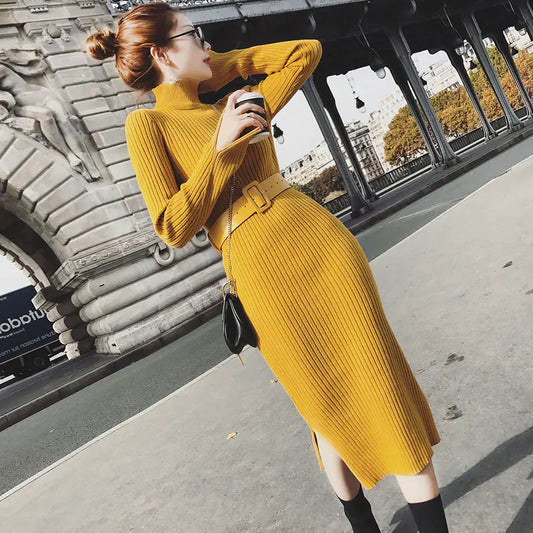 Knit Bodycon Dress, Sweater Dress, Layering Dress