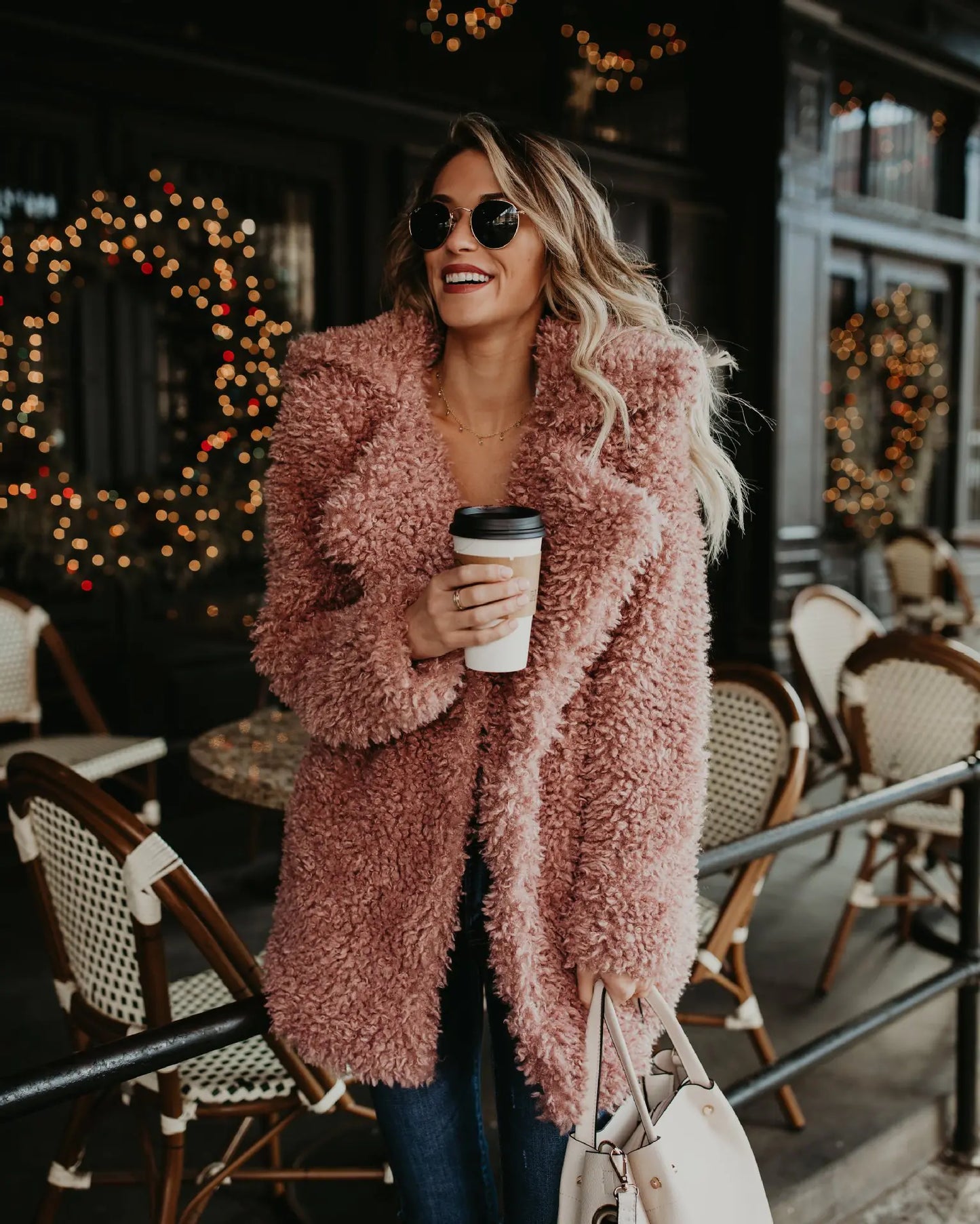Long Faux Fur Coat for Women - Autumn Winter Fashion