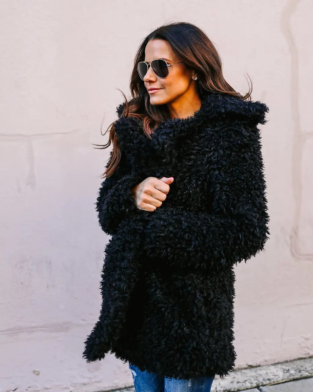 Long Faux Fur Coat for Women - Autumn Winter Fashion