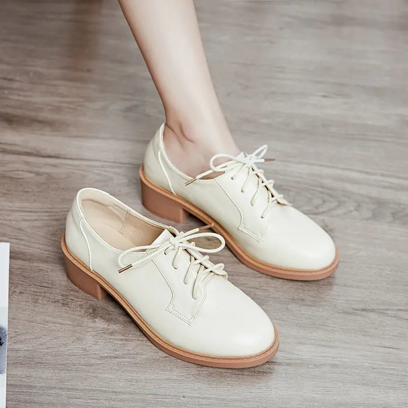 Women's Spring 2020 Chunky Heel Leather Loafers