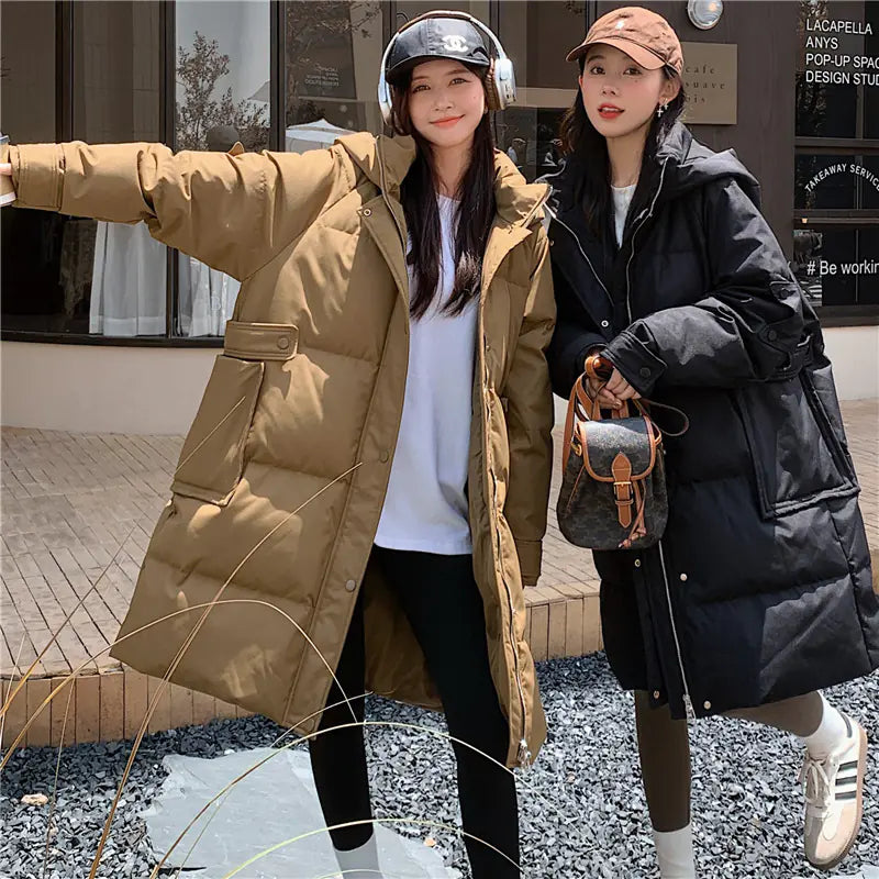 Thick Hooded Loose Pocket Padded Jacket
