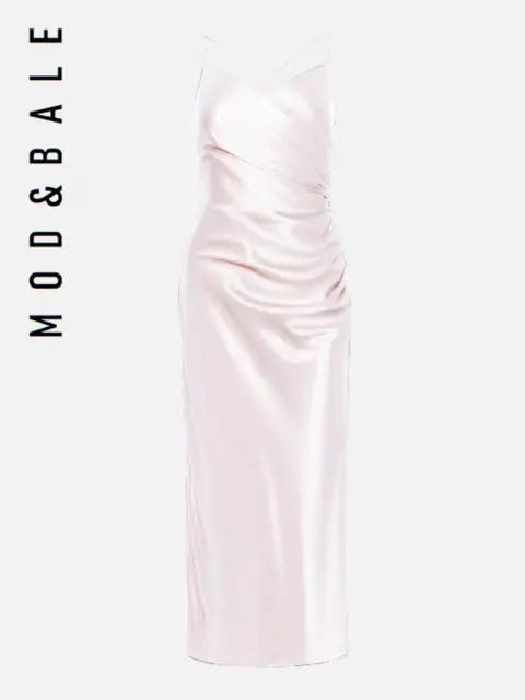 2021 Women's Summer Satin High Slit Evening Dress