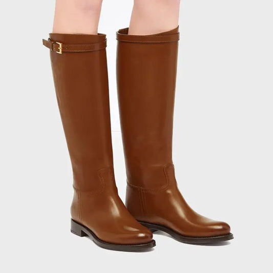 High-Top Flat-Bottom Women's Fashion Boots