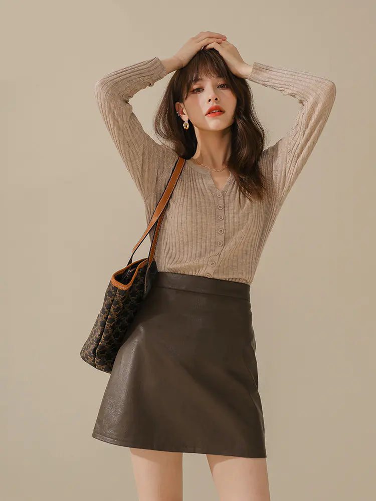 Western Style Sweater with Women's Skirt