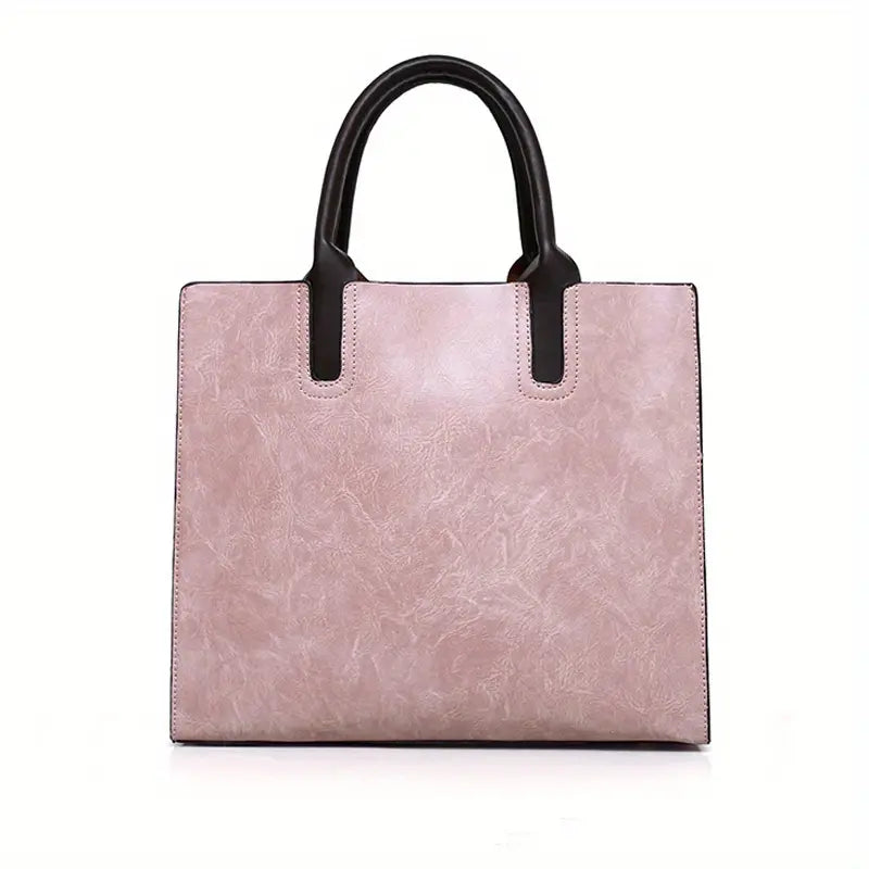 Classic Tote Bag Set - Solid Color All-Match Handbags