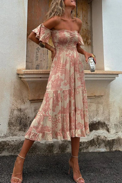 Off-Shoulder Ruffle Dress