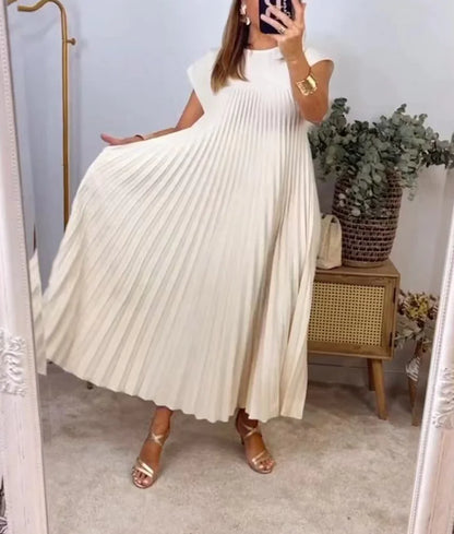 Pleated Maxi Dress