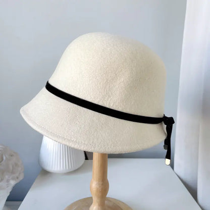 Fine Bow Wool Felt Hats for Ladies