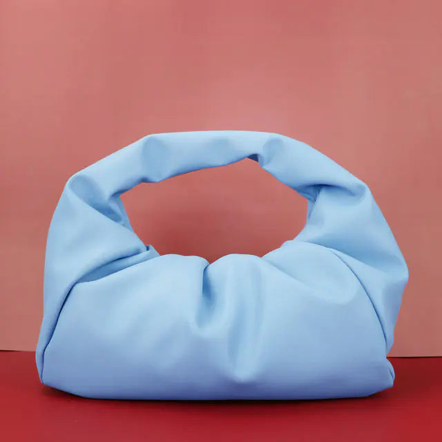 Monogrammed Leather Pouch Cloud Bag for Women