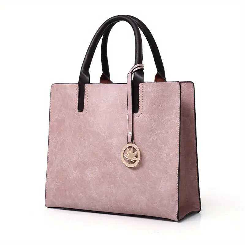 Classic Tote Bag Set - Solid Color All-Match Handbags
