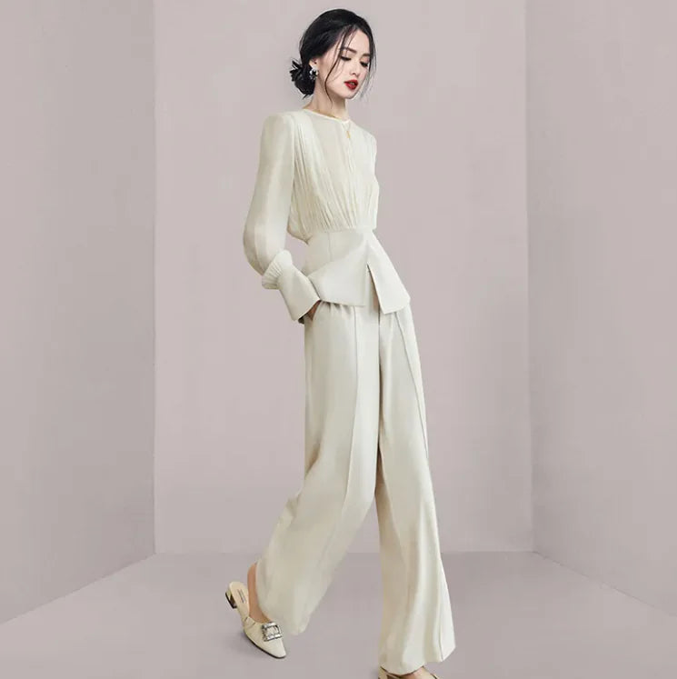 Wide-leg Pants Two-piece Set