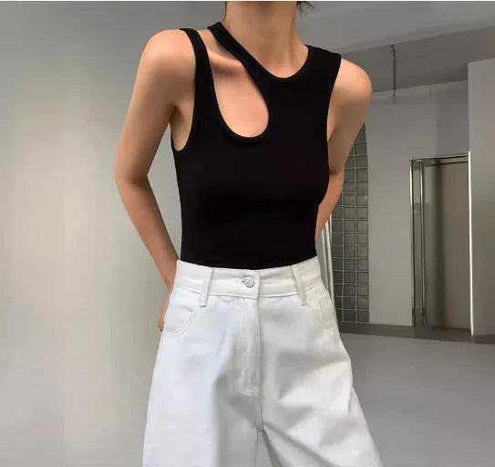 Off-Shoulder Strap Tank Top