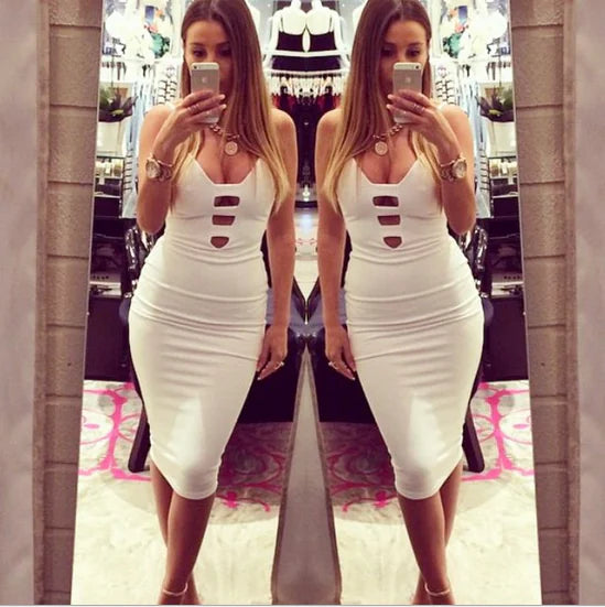 2019 New Sexy Bodycon Dress with Spaghetti Straps