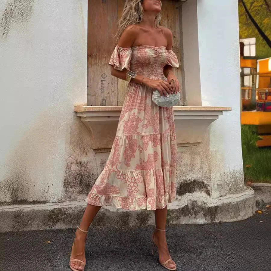 Off-Shoulder Ruffle Dress