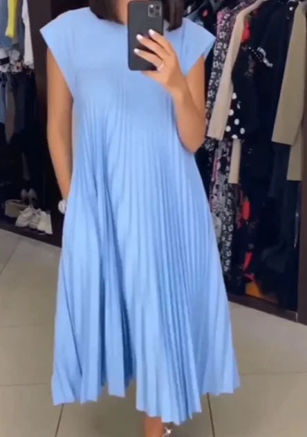 Pleated Maxi Dress