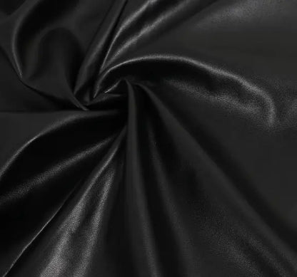 V-Neck Slip Dress, Split Bodycon Leather Skirt