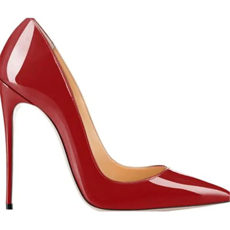 12CM Gold and Silver Patent Leather High Heels