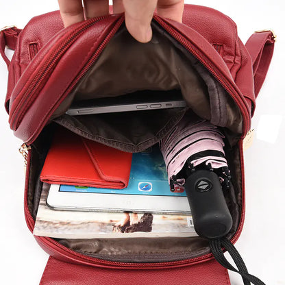 Fashion Leather Backpacks for Women and Girls