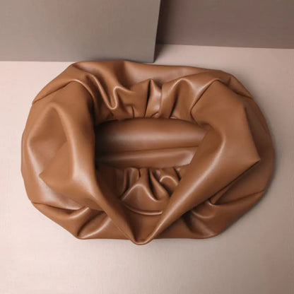 Monogrammed Leather Pouch Cloud Bag for Women