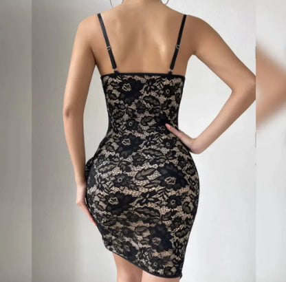 Lace Floral Bodycon Dress