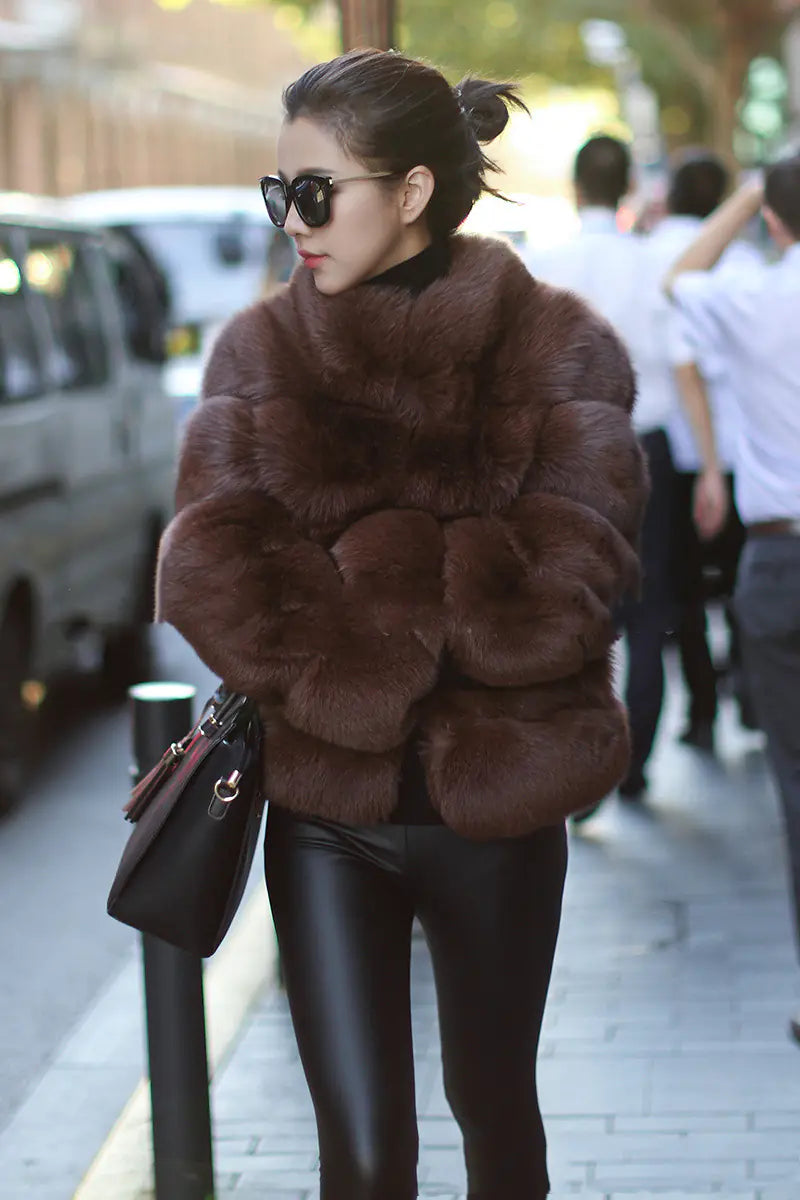 New Haining Mid-Length Winter Fur Coat for Women