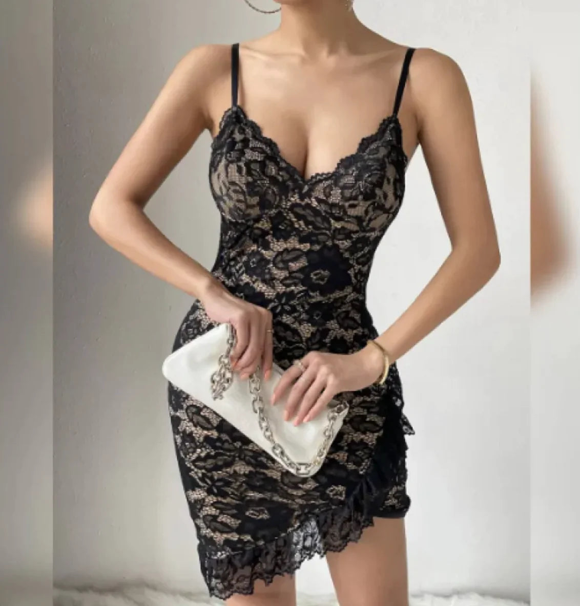 Lace Floral Bodycon Dress