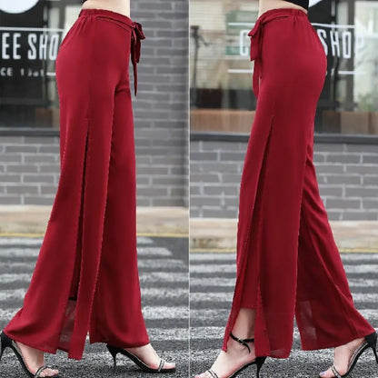 Summer High-Waist Chiffon Wide-Leg Pants for Women