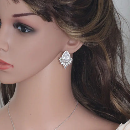 Luxury Jewelry Set with AAA Zirconia Necklace for Brides