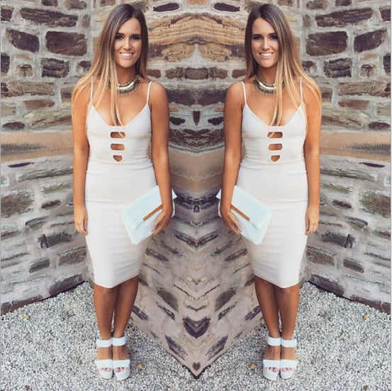 2019 New Sexy Bodycon Dress with Spaghetti Straps