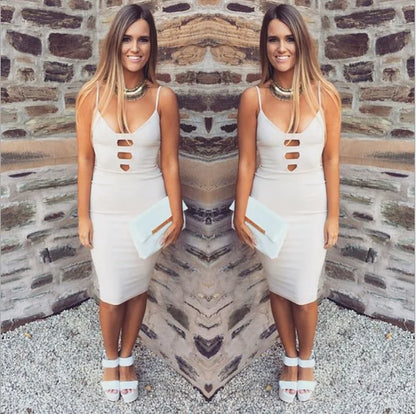 2019 New Sexy Bodycon Dress with Spaghetti Straps