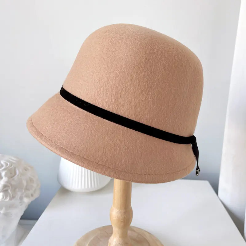Fine Bow Wool Felt Hats for Ladies