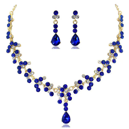 High-End European American Jewelry Set with Necklace & Earrings