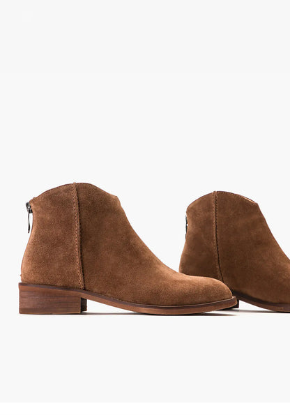 Genuine Leather Women's Ankle Boots and Flats