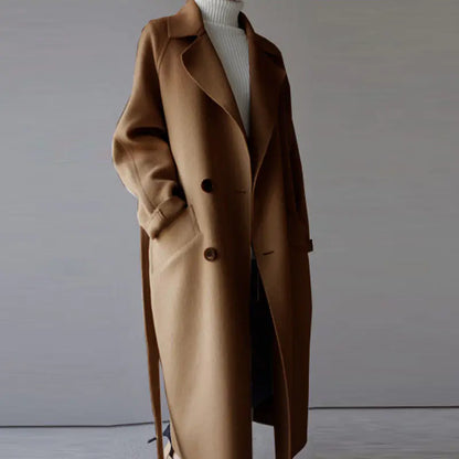 Autumn Winter Mid-Length Double-Sided Cashmere Coat