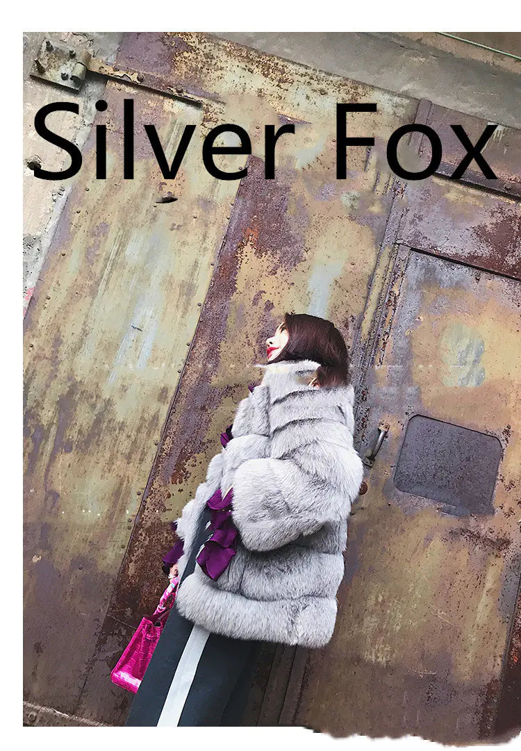 New Haining Mid-Length Winter Fur Coat for Women