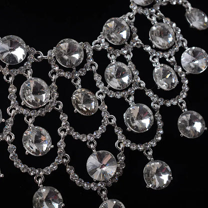 Korean Crystal Glass Jewelry Set for Brides (2 Pieces)