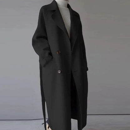 Autumn Winter Mid-Length Double-Sided Cashmere Coat