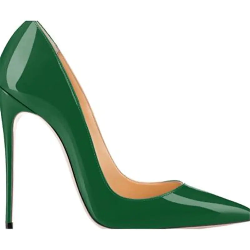 12CM Gold and Silver Patent Leather High Heels