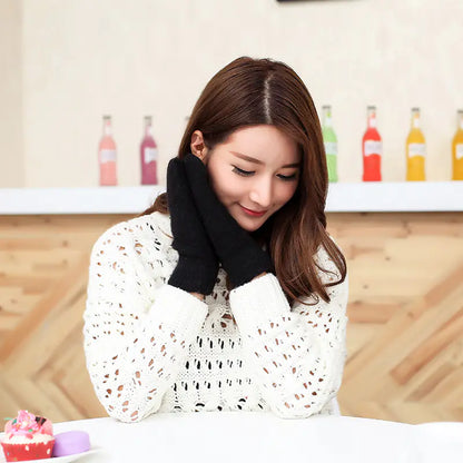 Women's Winter Thick Plush Wool Lined Mittens