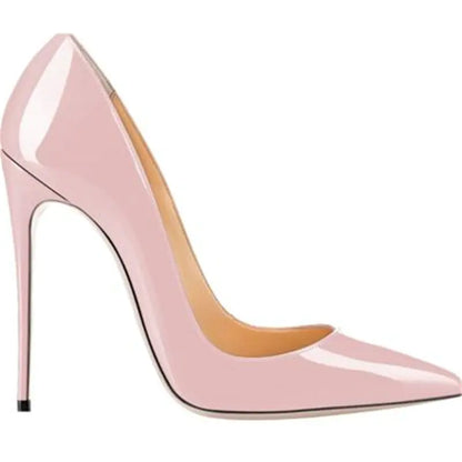 12CM Gold and Silver Patent Leather High Heels