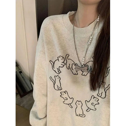 Casual Loose Slimming Round Neck Sweater