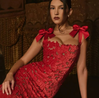 Women's Sleeveless Bow Dress
