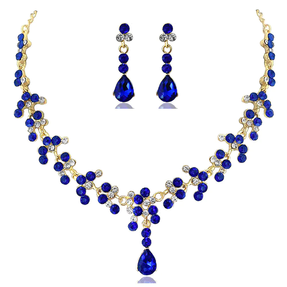 High-End European American Jewelry Set with Necklace & Earrings