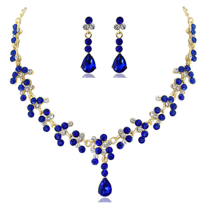 High-End European American Jewelry Set with Necklace & Earrings